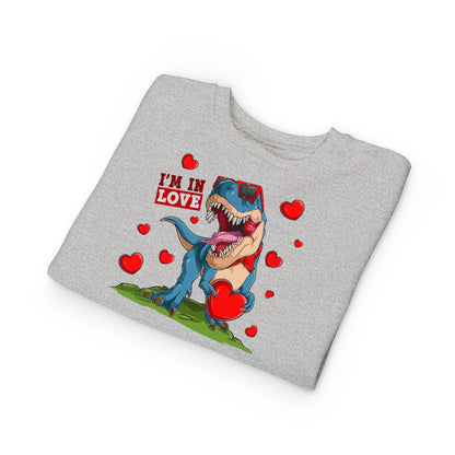 Toddler Sweatshirt -Dinosaur and heart design for valentines - [[{"value":"Wonderwear Kid"}]]