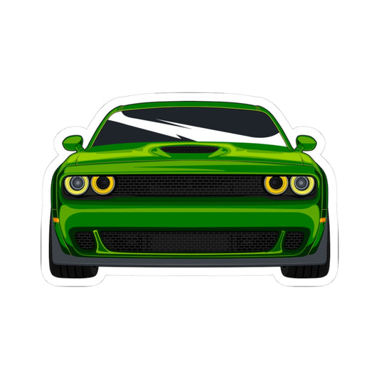 Kiss-Cut Stickers - Green sports car