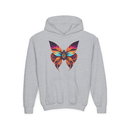 Youth Heavy Blend Hooded Sweatshirt - beautiful butterfly Printify