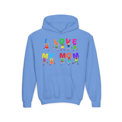 Youth Heavy Blend Hooded Sweatshirt - Kids - I love my mom Printify