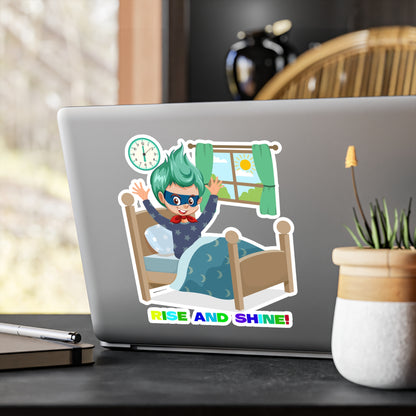 Halloween Kiss-Cut Vinyl Decals – Super kiddo teaches us to wake up early - [[{"value":"Wonderwear Kid"}]]