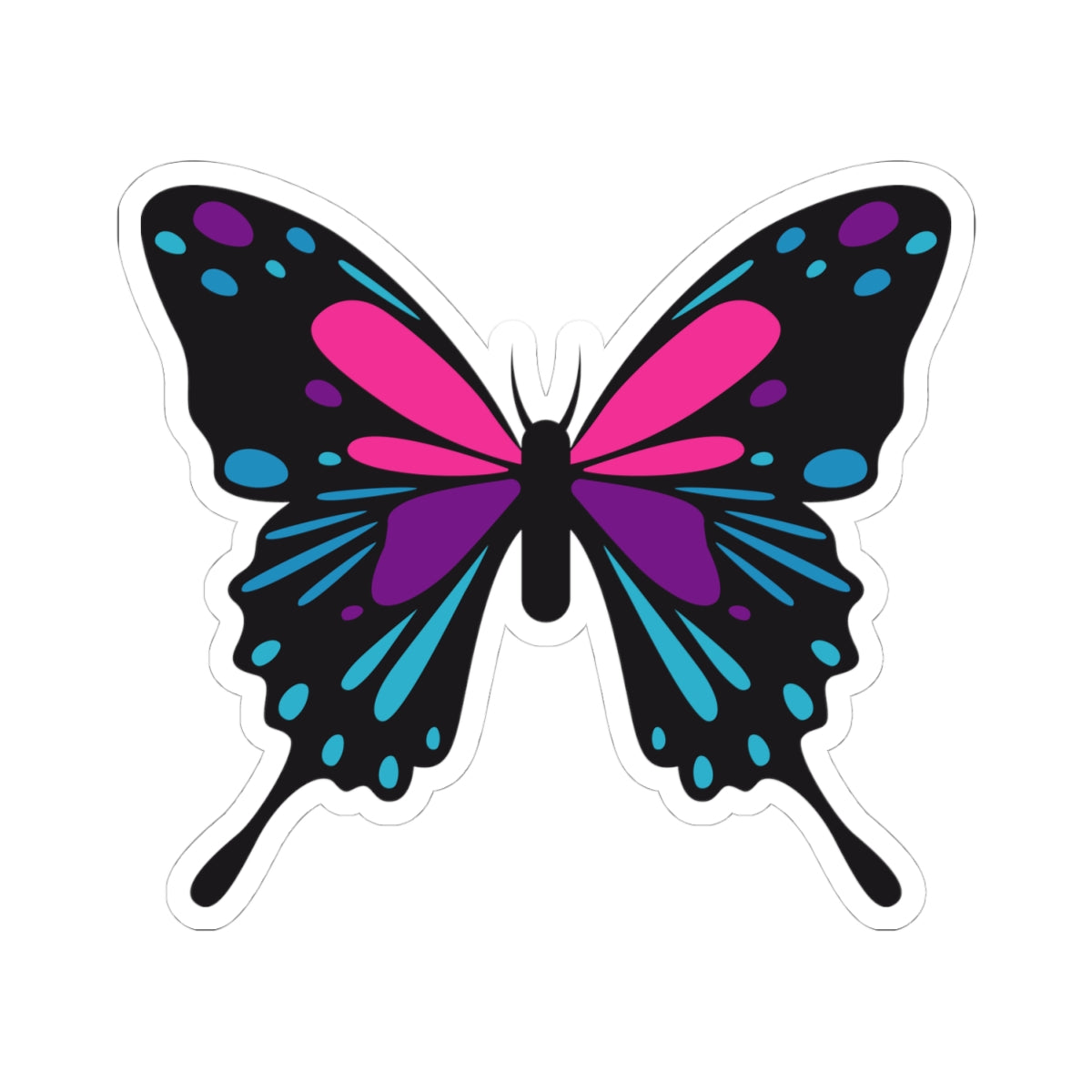 Kiss-Cut Stickers - Purple butterfly