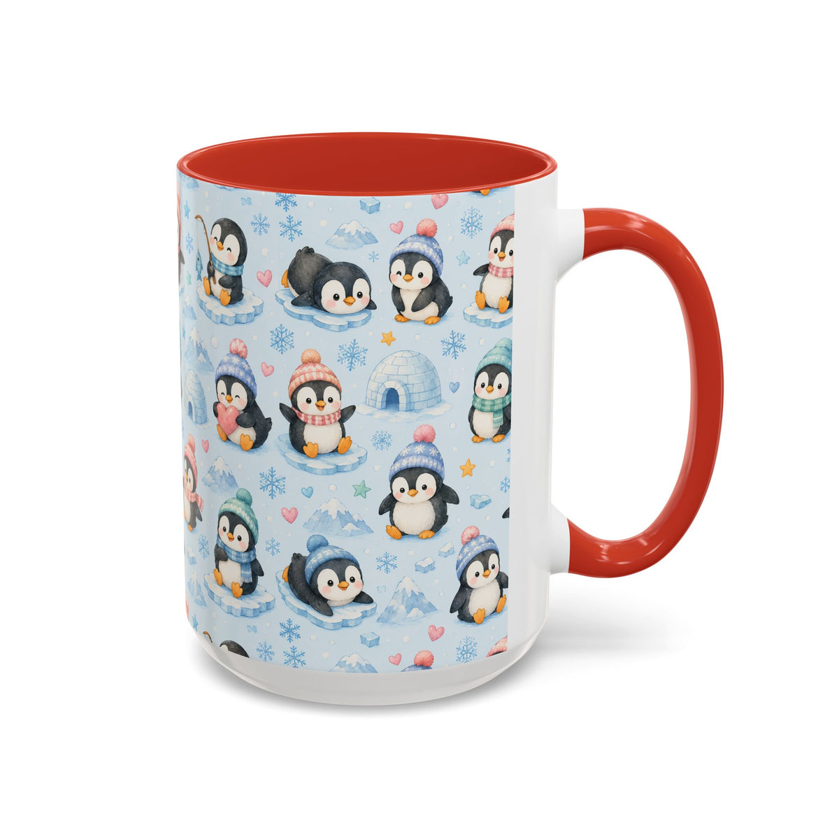 Accent Coffee Mug  (11/15 oz) - Penguin Winter Wonderland