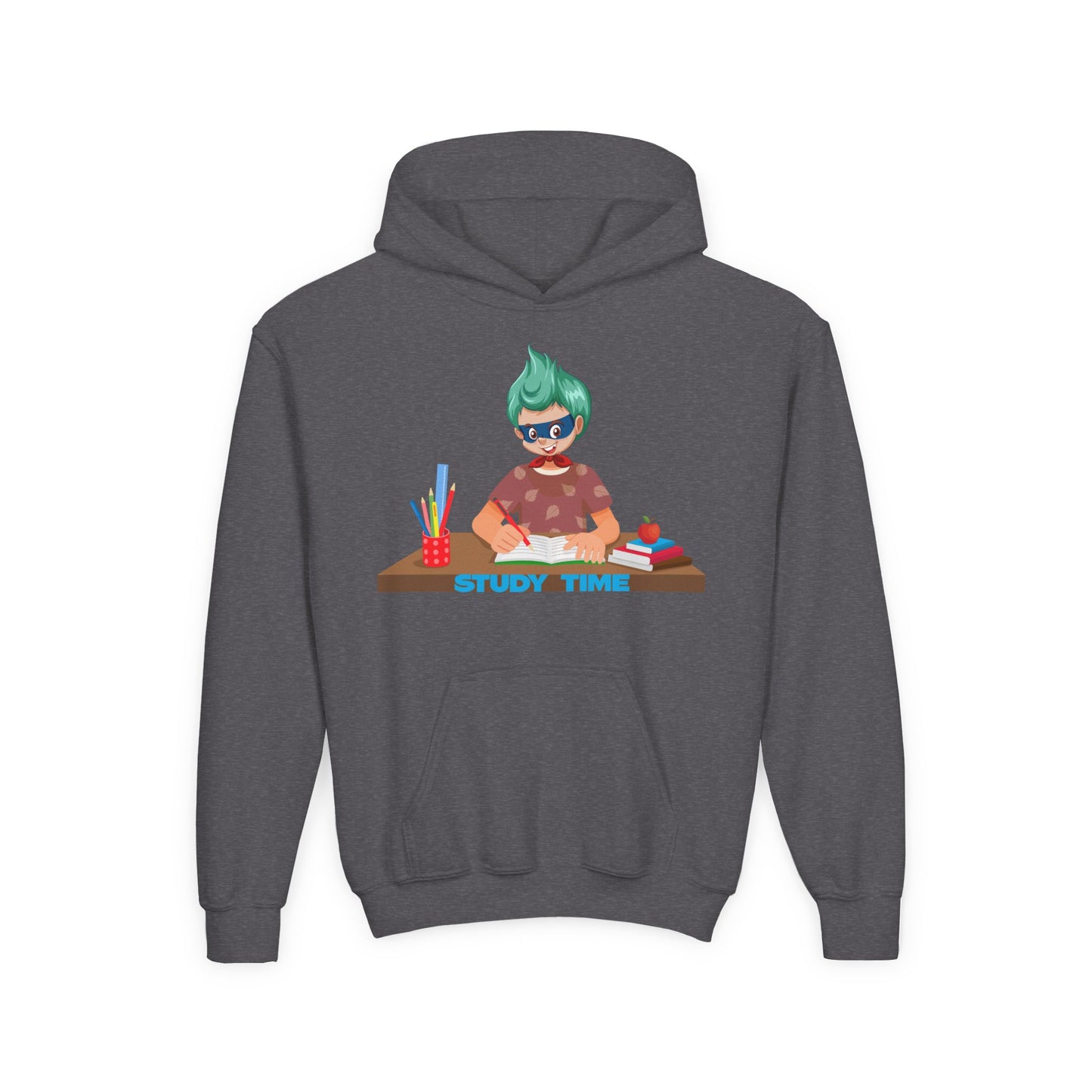 Youth Heavy Blend Hooded Sweatshirt - Super kiddo studying