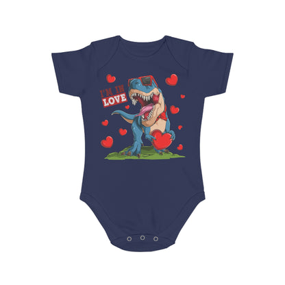 Infant Fine Jersey Bodysuit - Valentines -  Dinosaur - [[{"value":"Wonderwear Kid"}]]