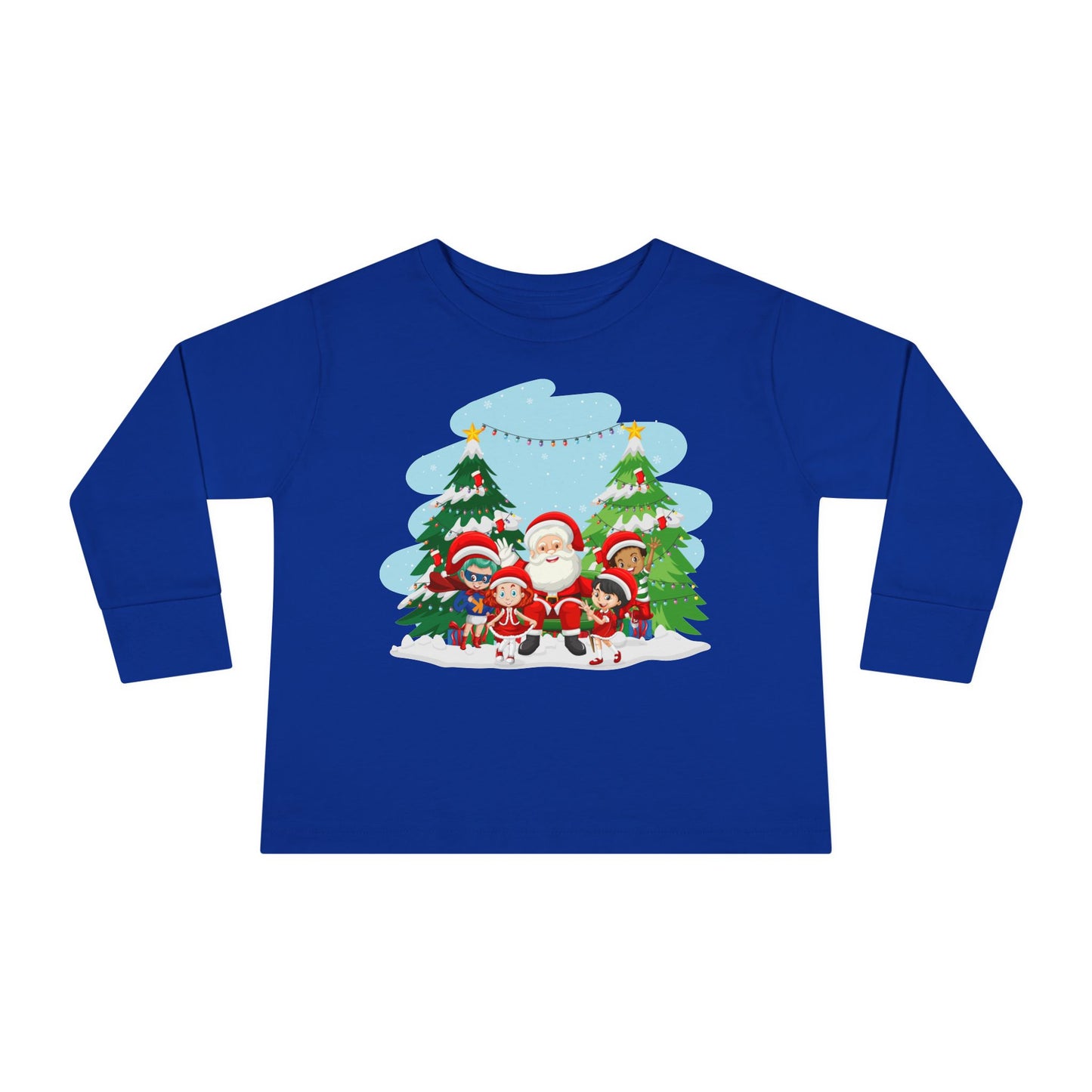 Toddler Long Sleeve Tee - Super kiddo with santa claus - [[{"value":"Wonderwear Kid"}]]