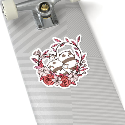 Kiss-Cut Stickers - Heart Panda Printify