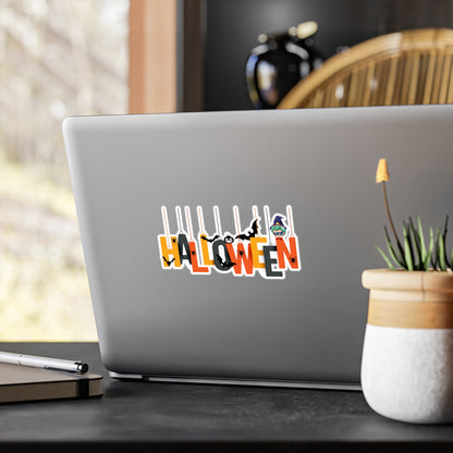 Halloween Kiss-Cut Vinyl Decals – Holloween hanging letters Printify