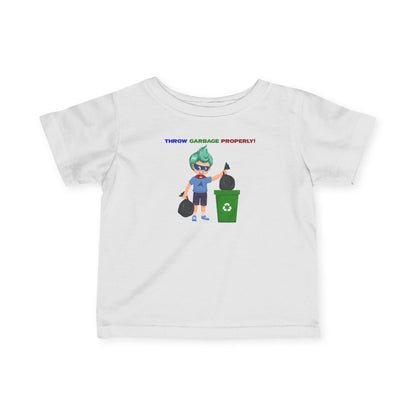 Infant Fine Jersey Tee - Super kiddo taking trash out - [[{"value":"Wonderwear Kid"}]]