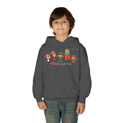 Youth Heavy Blend Hooded Sweatshirt - Merry christmas by super kiddo and friends - [[{"value":"Wonderwear Kid"}]]