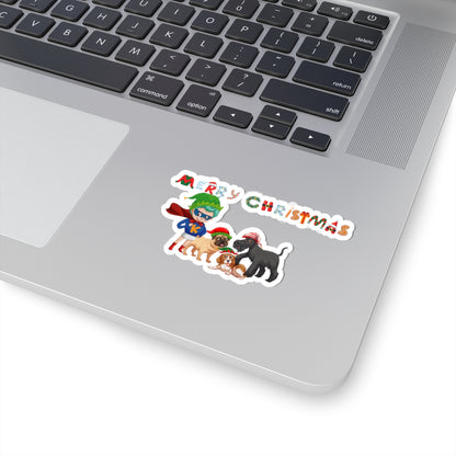Kiss-Cut Stickers - Super kiddo woith pet friends - [[{"value":"Wonderwear Kid"}]]