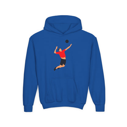 Youth Heavy Blend Hooded Sweatshirt - Volleyball Printify