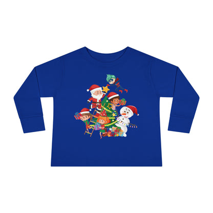 Toddler Long Sleeve Tee - Super kiddo making christmas tree - [[{"value":"Wonderwear Kid"}]]