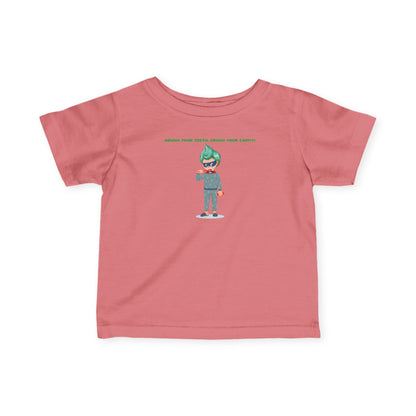 Infant Fine Jersey Tee - Super kiddo brushing teeth - [[{"value":"Wonderwear Kid"}]]