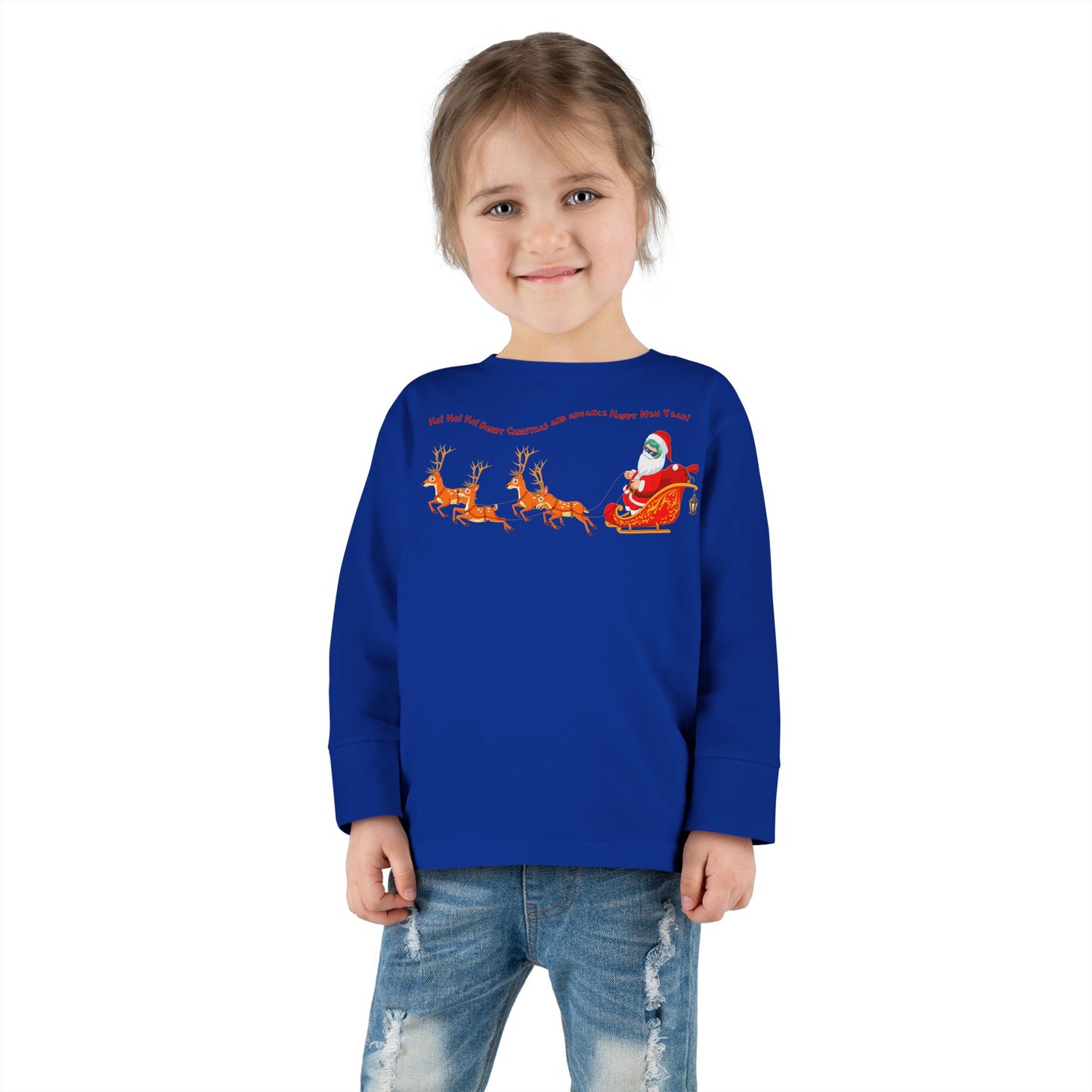 Toddler Long Sleeve Tee - Santa kiddo - [[{"value":"Wonderwear Kid"}]]