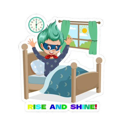 Kiss-Cut Stickers - Super kiddo teaches us to wake up early - [[{"value":"Wonderwear Kid"}]]