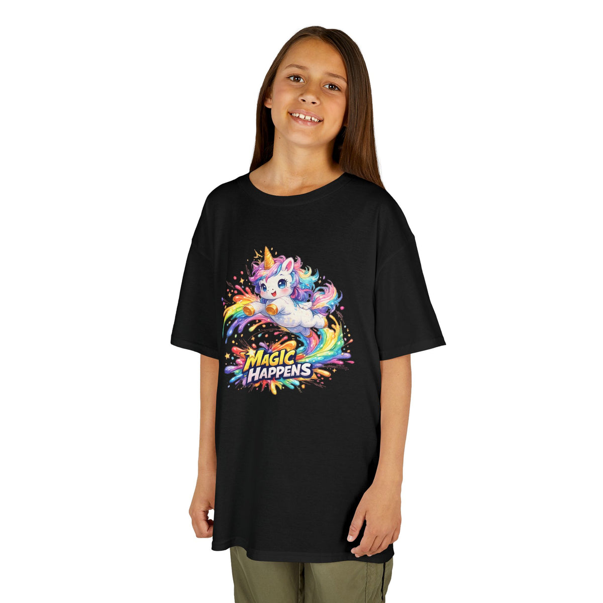 Kids Heavy Cotton™ Tee - Magic Happens