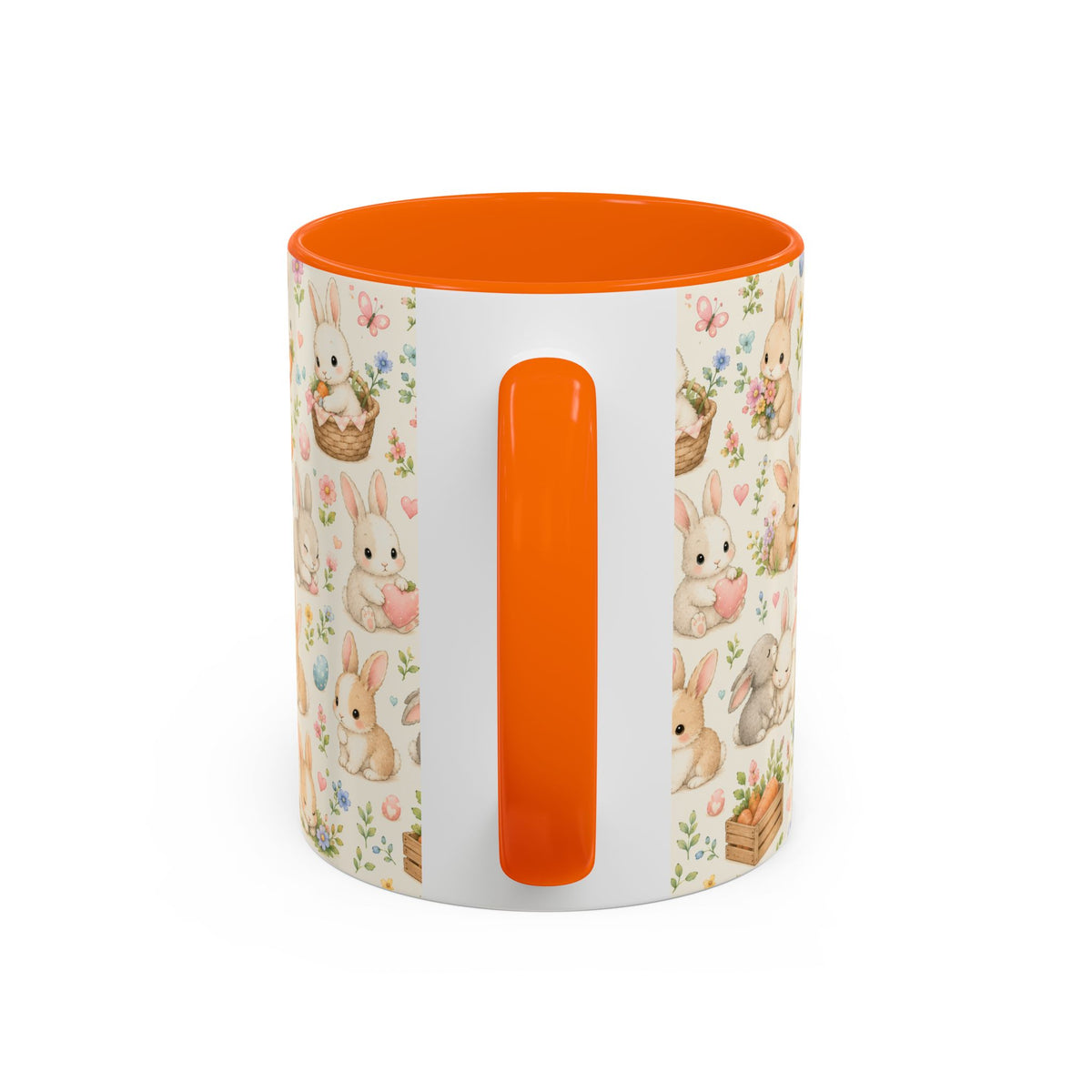 Accent Coffee Mug  (11/15 oz) - Pastel Bunny Garden Easter
