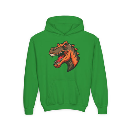 Youth Heavy Blend Hooded Sweatshirt -  Tyrannosaurus rex Printify