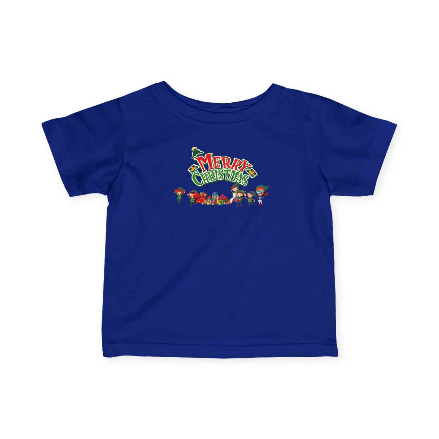 Infant Fine Jersey Tee - Merry christmas from super friends - [[{"value":"Wonderwear Kid"}]]