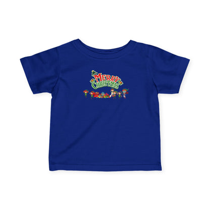 Infant Fine Jersey Tee - Merry christmas from super friends - [[{"value":"Wonderwear Kid"}]]
