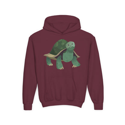 Youth hoodie with adorable turtle design Printify