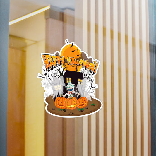 Halloween Kiss-Cut Vinyl Decals – Super kiddo with ghost