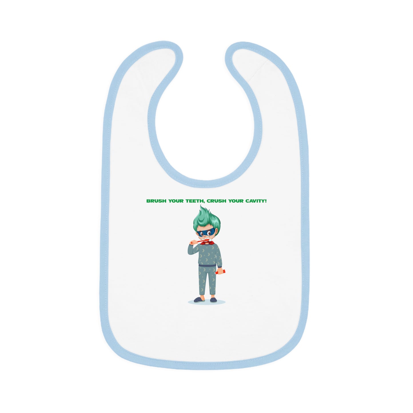 Baby Bib - Super kiddo brushing teeth