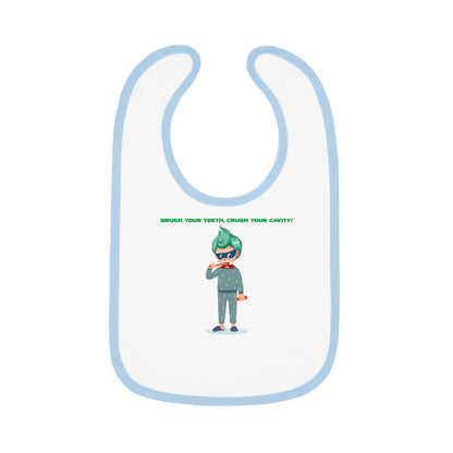 Baby Bib - Super kiddo brushing teeth - [[{"value":"Wonderwear Kid"}]]