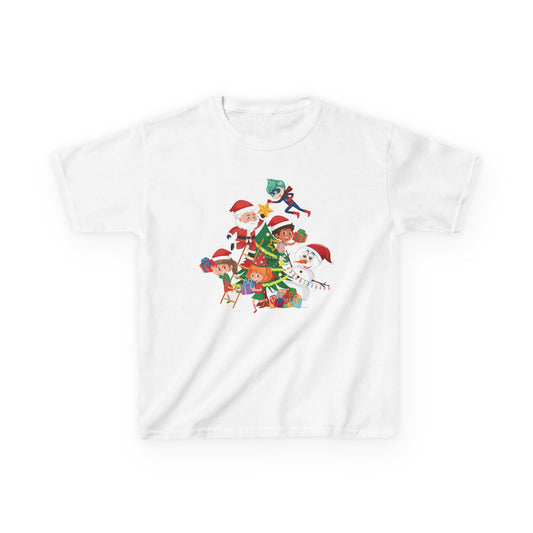 Kids Heavy Cotton™ Tee - Super kiddo making christmas tree - [[{"value":"Wonderwear Kid"}]]