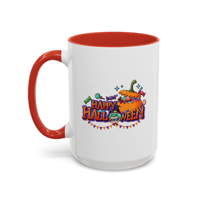 Accent Coffee Mug - Happy halloween banner Printify