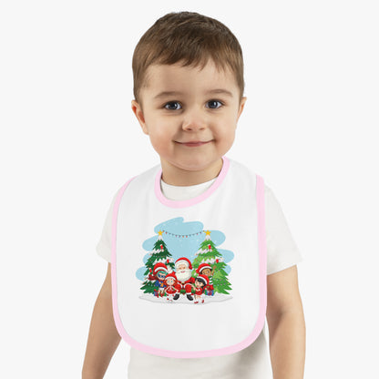 Baby Bib - Super kiddo with santa claus - [[{"value":"Wonderwear Kid"}]]
