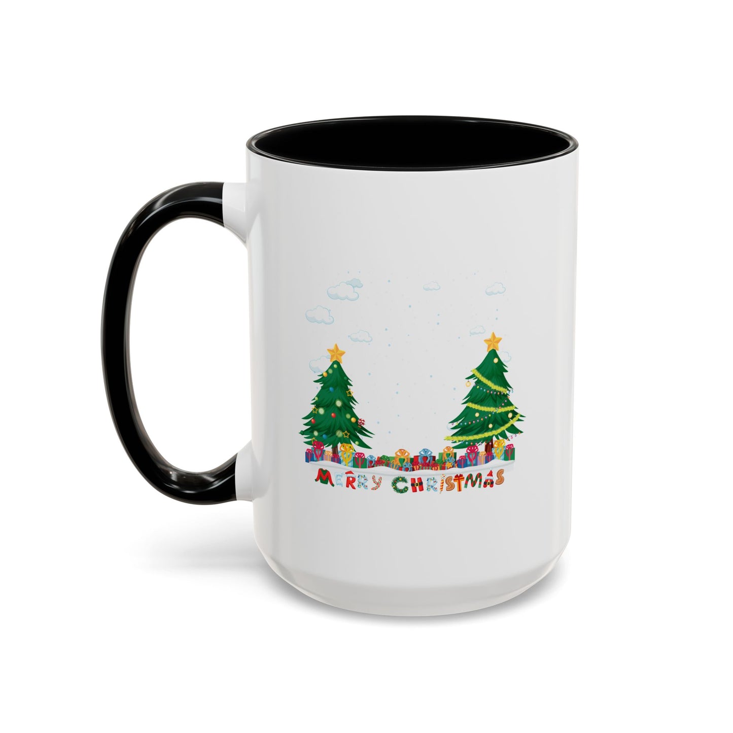 Accent Coffee Mug - Christmas and snowing