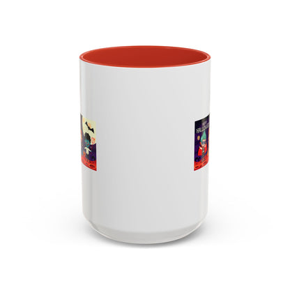 Accent Coffee Mug - Super kiddo with friends on holloween - [[{"value":"Wonderwear Kid"}]]