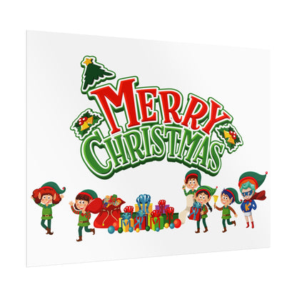 Rolled Posters - Merry christmas from super friends - [[{"value":"Wonderwear Kid"}]]