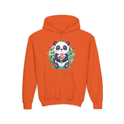 Youth Heavy Blend Hooded Sweatshirt - Adorable panda Printify