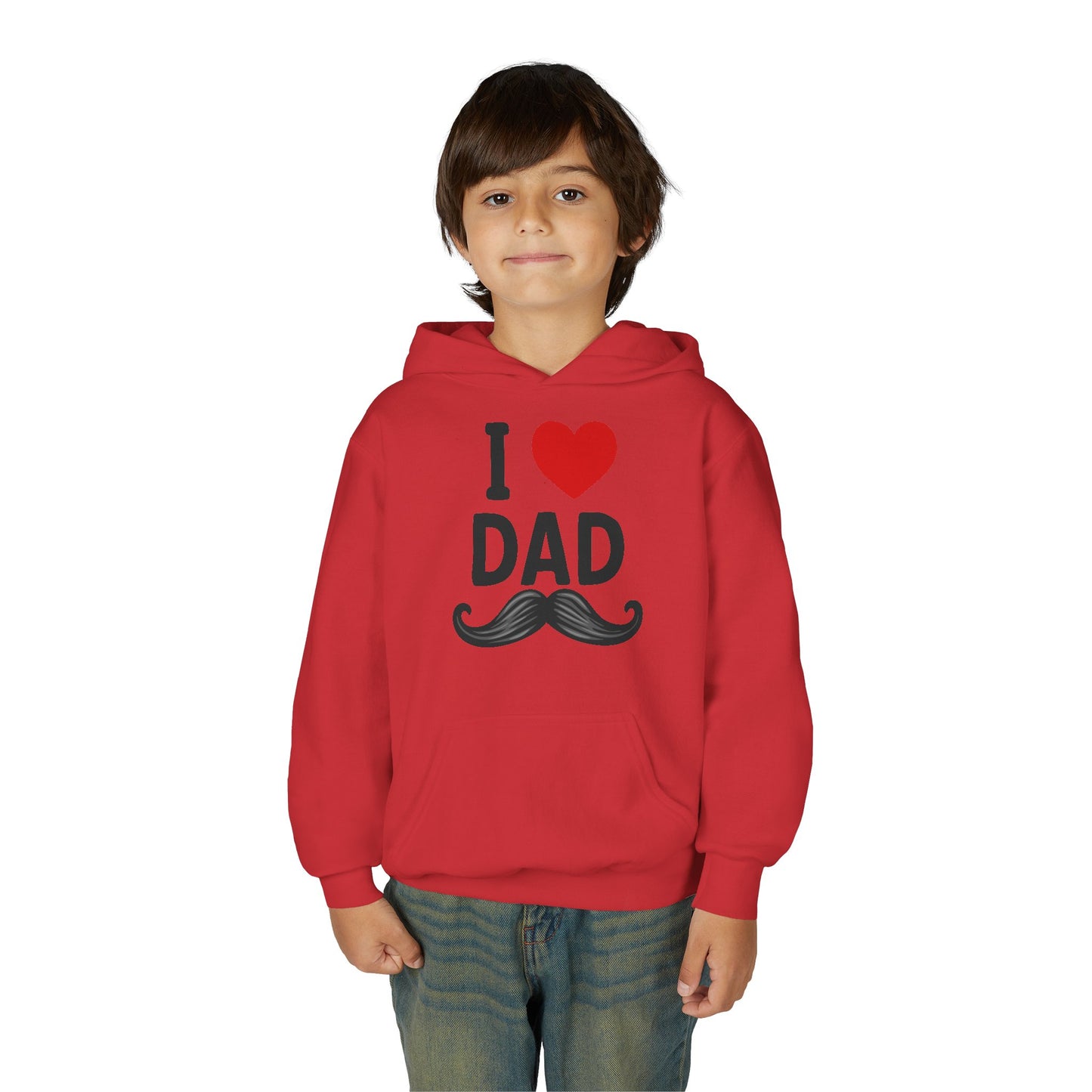 Youth Heavy Blend Hooded Sweatshirt - I love dad