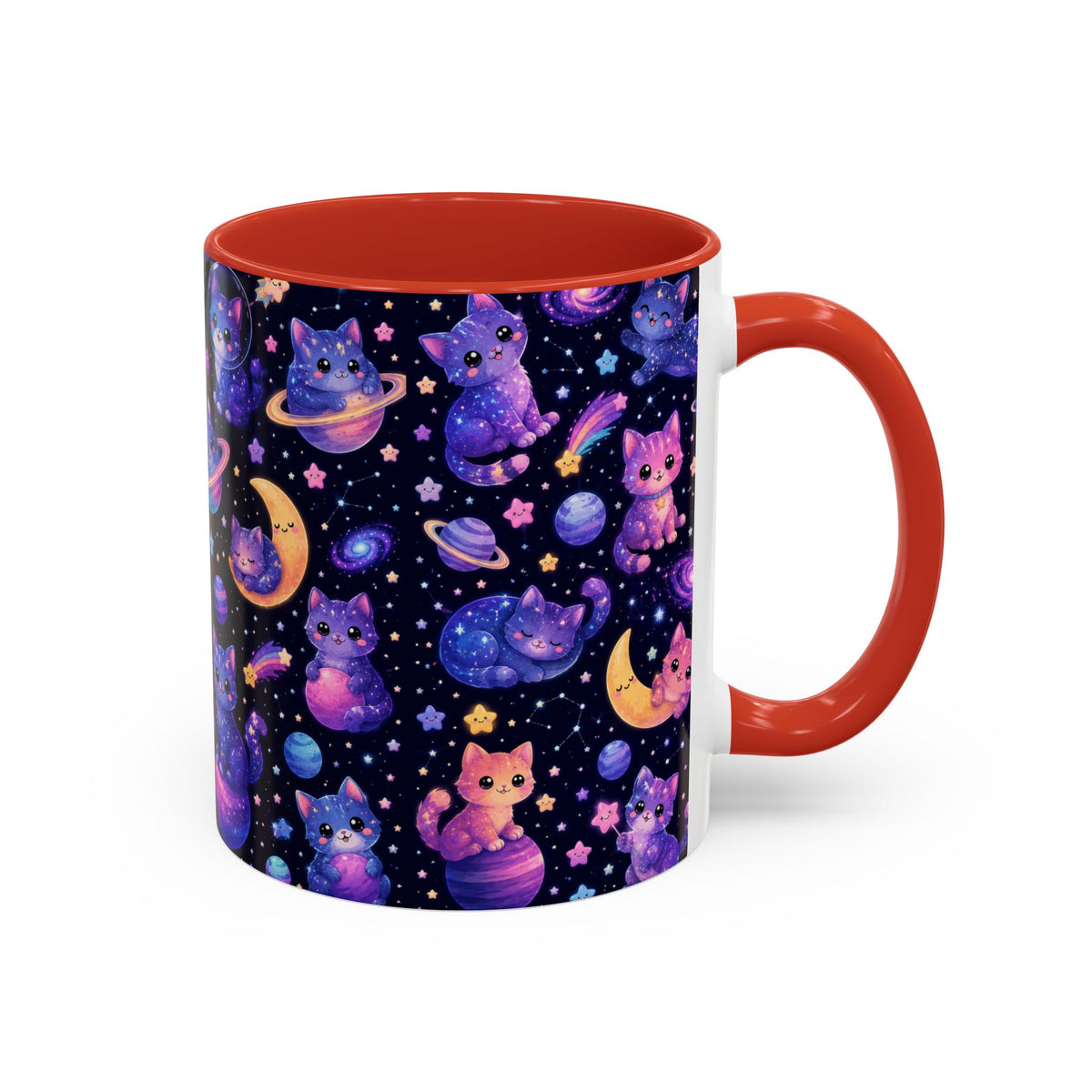 Accent Coffee Mug (11/15 oz) - Galaxy cats