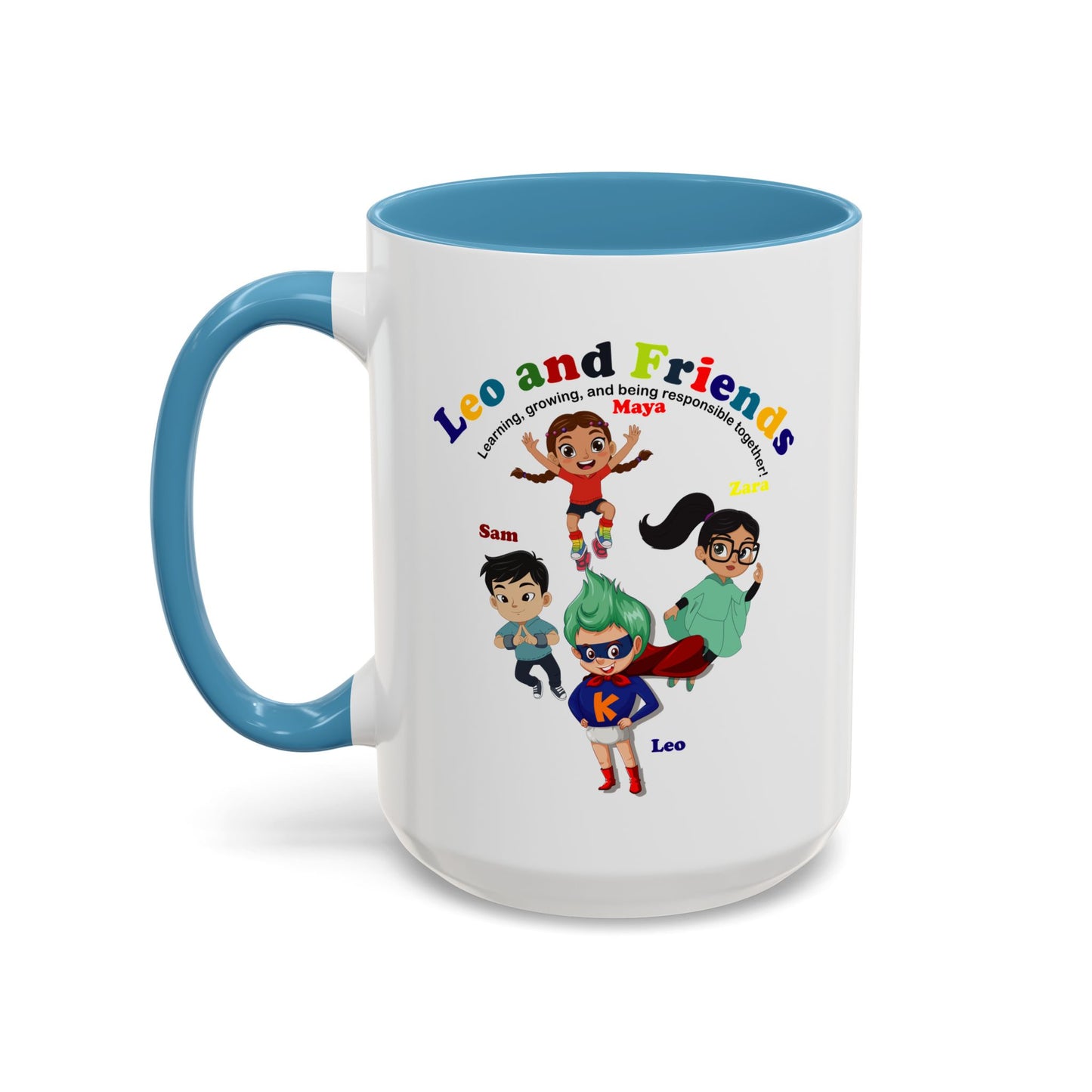 Accent Coffee Mug - Leo & Friends - Learning and growing