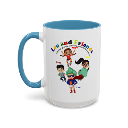 Accent Coffee Mug - Leo & Friends - Learning and growing - [[{"value":"Wonderwear Kid"}]]