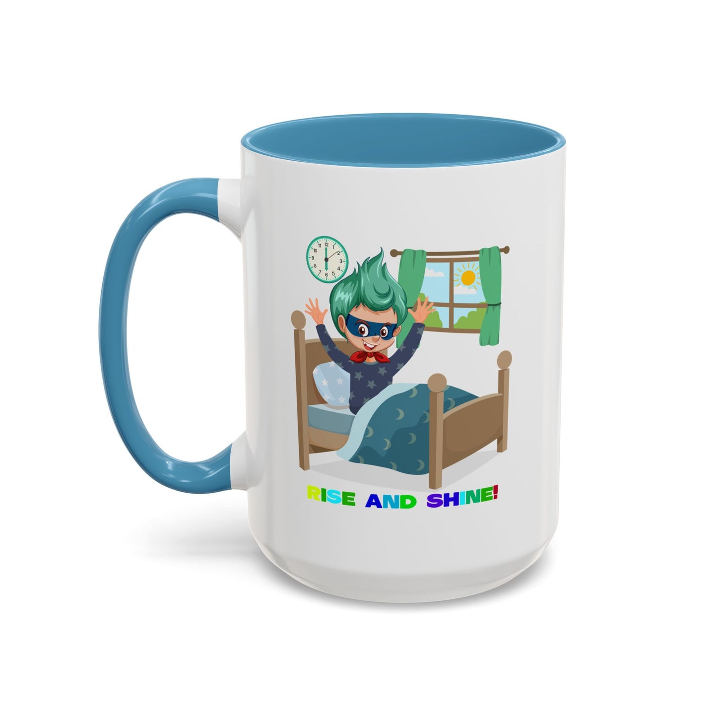 Accent Coffee Mug - Super kiddo teaches us to wake up early
