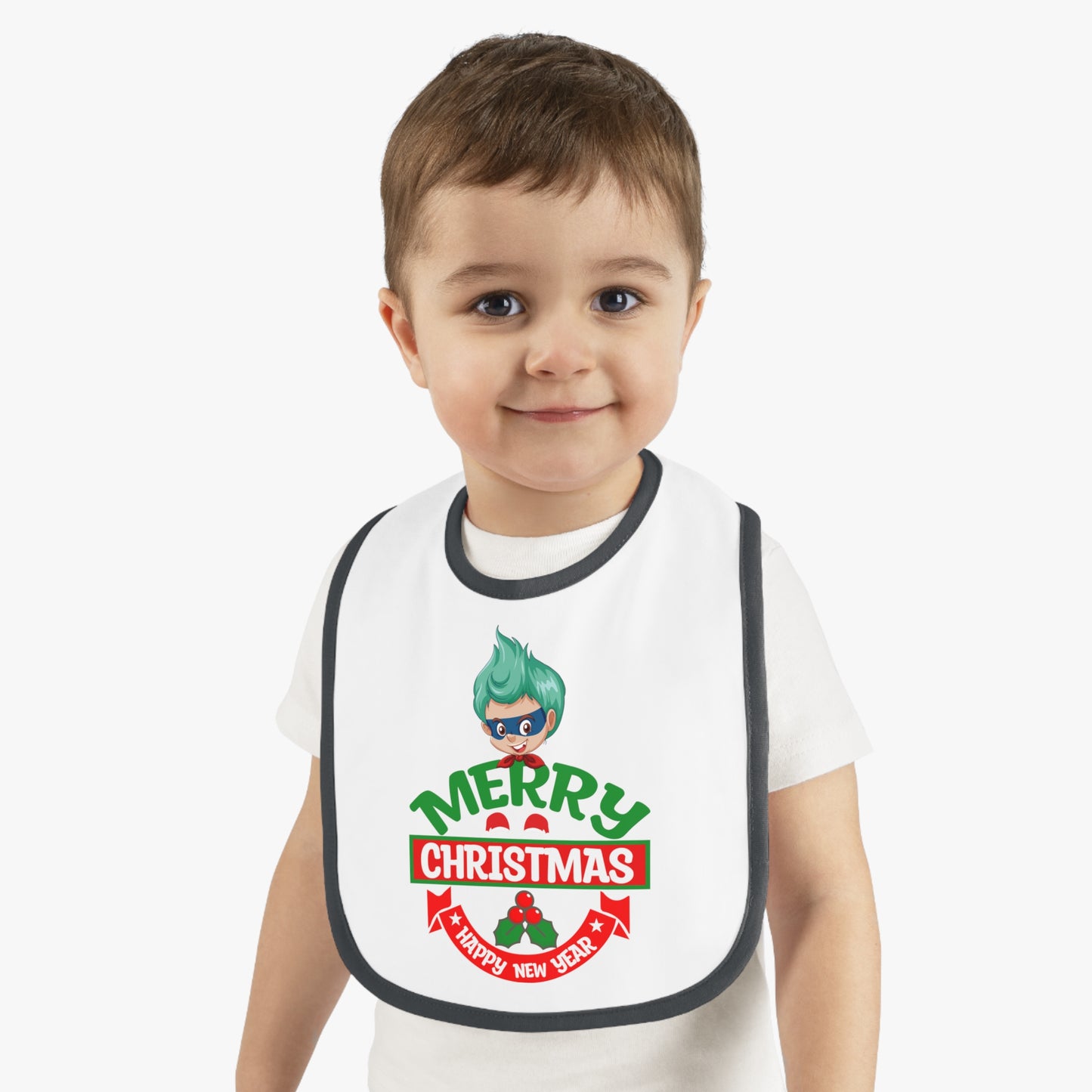 Baby Bib - Merry chridtmas from super kiddo