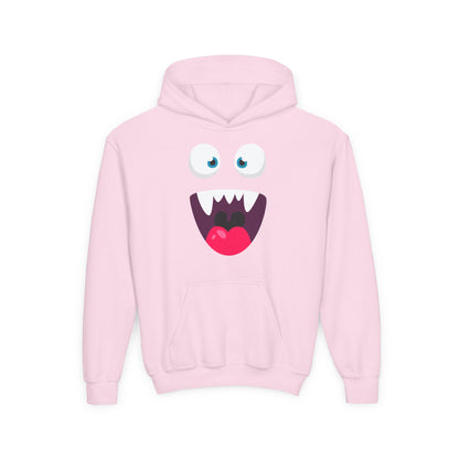 Youth Heavy Blend Hooded Sweatshirt -  Cute monsters face Printify