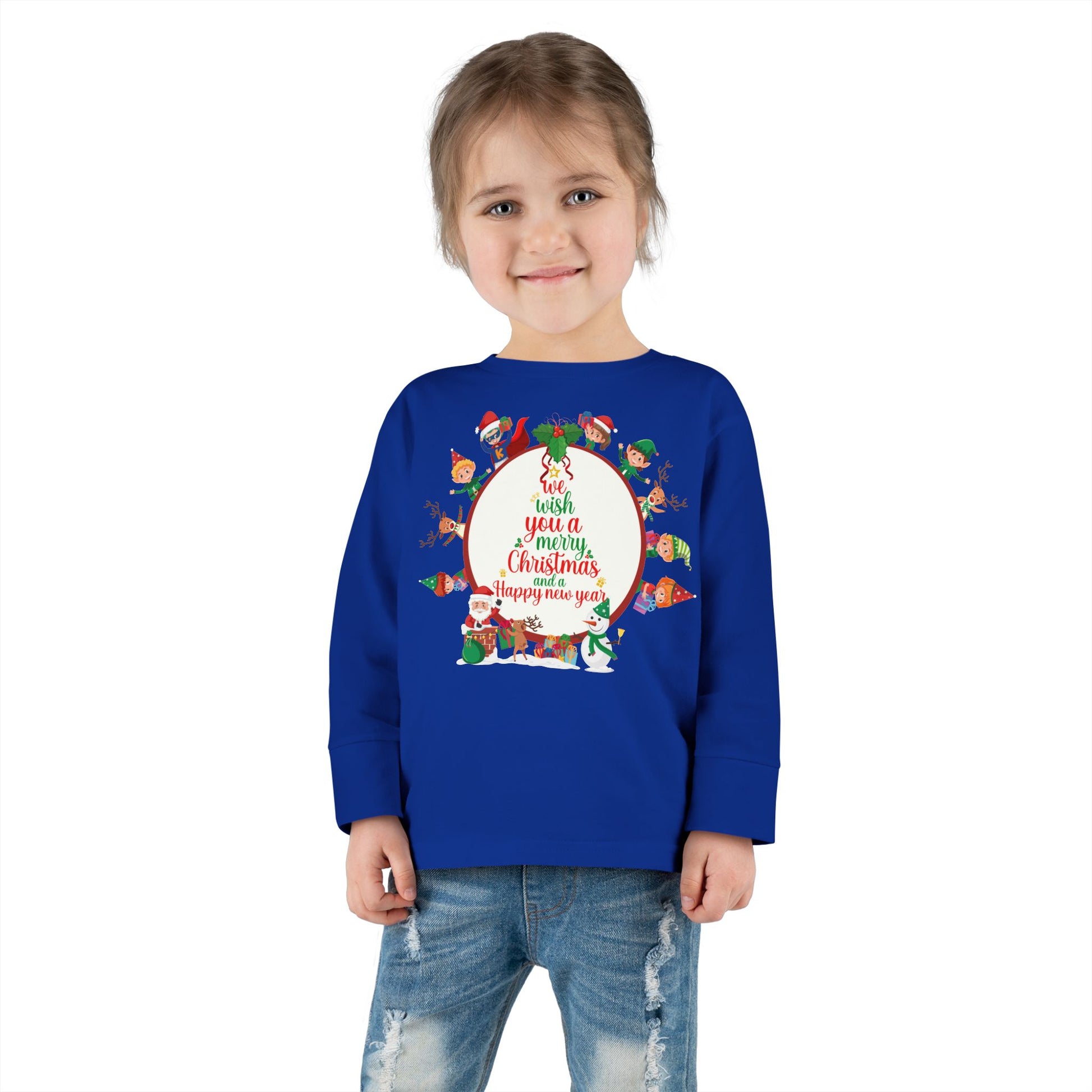 Toddler Long Sleeve Tee - We wish you a merry christmas - [[{"value":"Wonderwear Kid"}]]