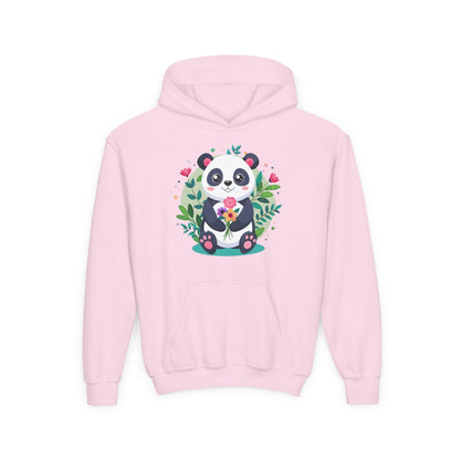 Youth Heavy Blend Hooded Sweatshirt - Adorable panda Printify