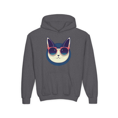 Kids Cool Cat Hoodie Printify