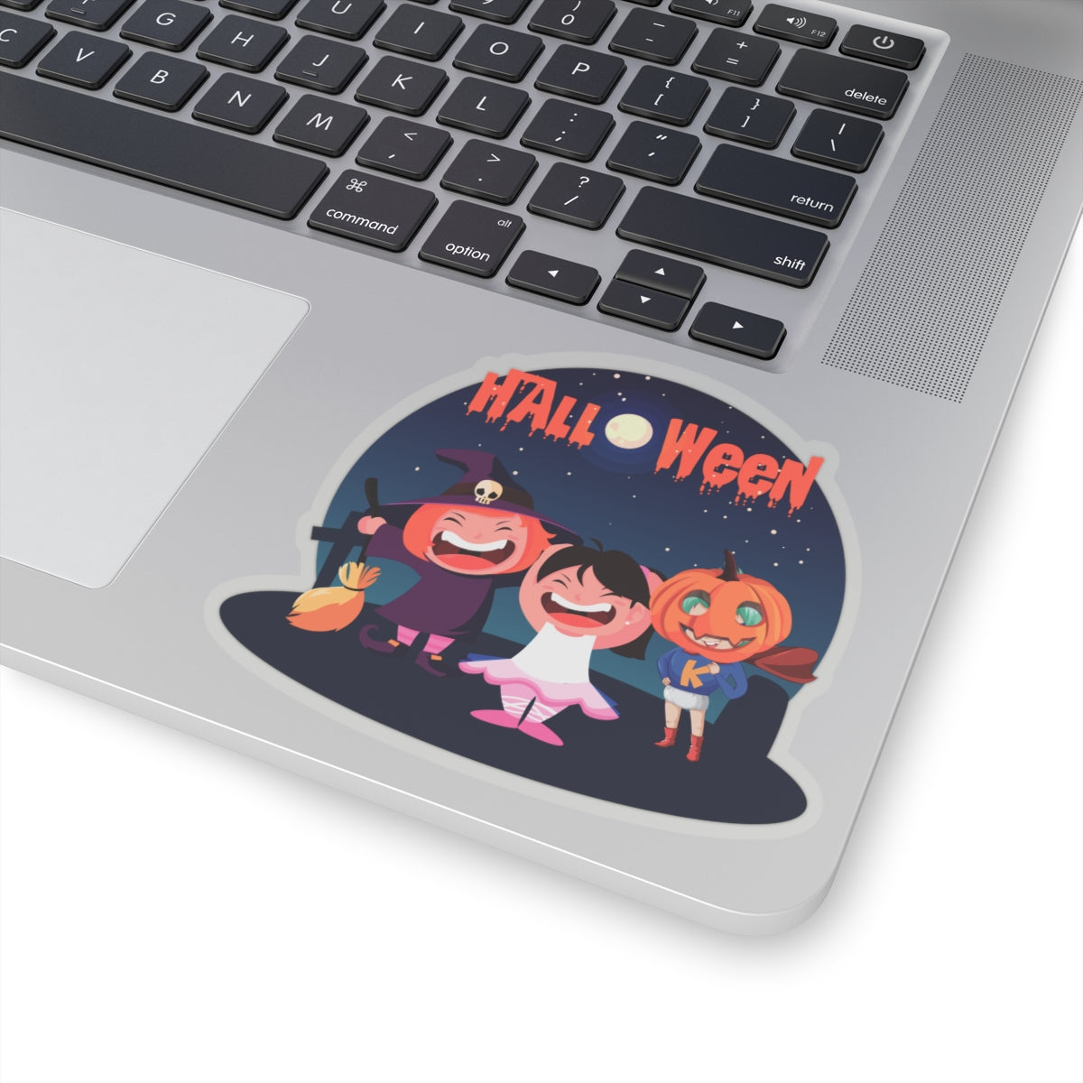Kiss-Cut Stickers - Super kiddo wearing pumpkin - [[{"value":"Wonderwear Kid"}]]