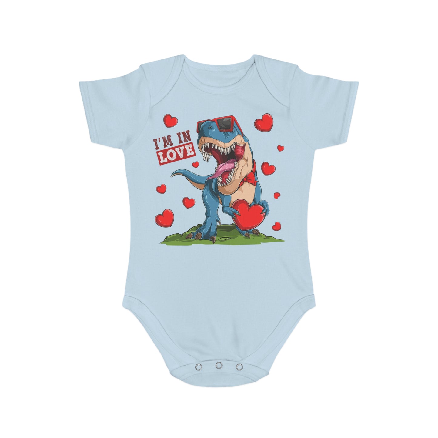 Infant Fine Jersey Bodysuit - Valentines -  Dinosaur - [[{"value":"Wonderwear Kid"}]]