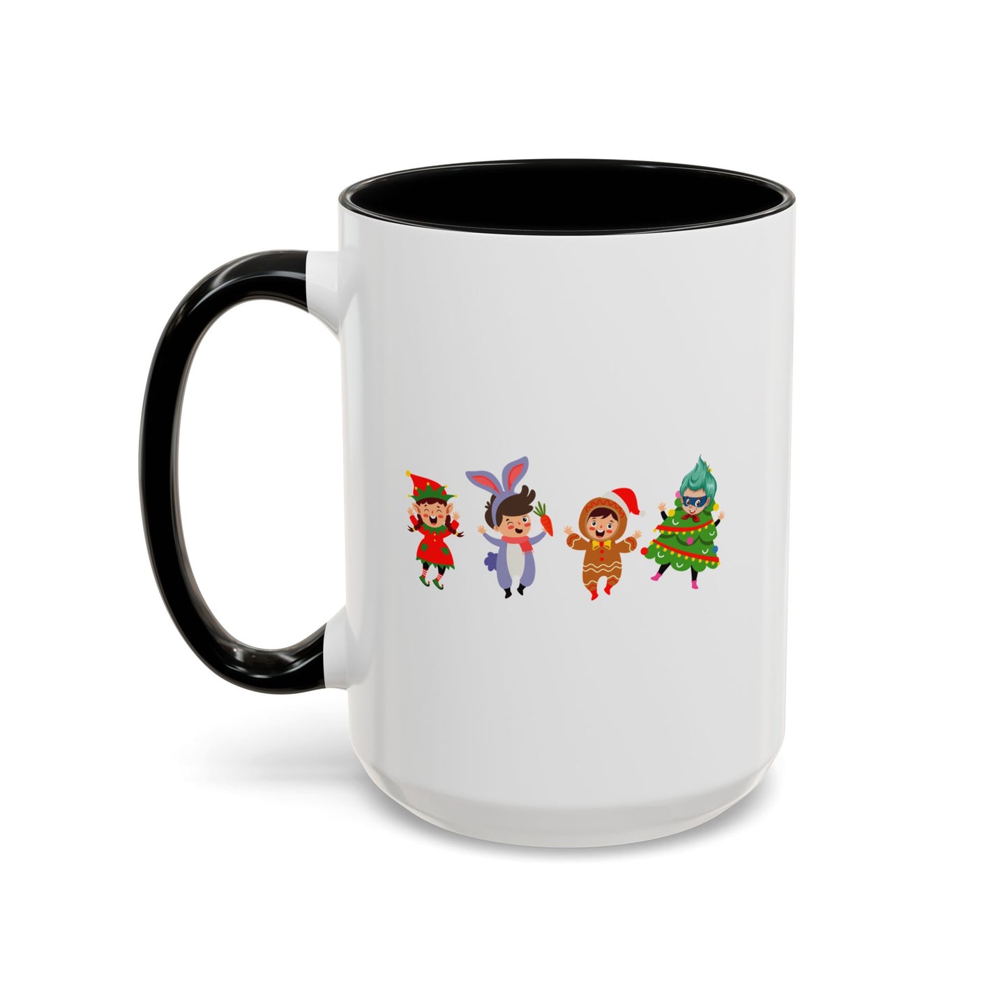 Accent Coffee Mug - Super kiddo in christmas tree attire