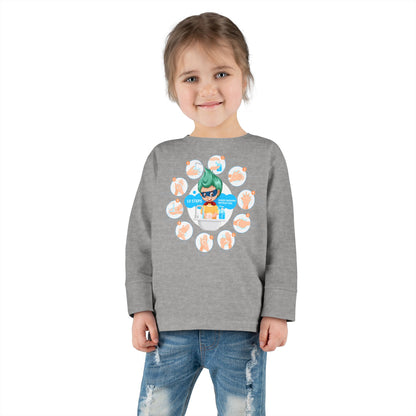 Toddler Long Sleeve Tee - Super kiddo hand washing steps - [[{"value":"Wonderwear Kid"}]]